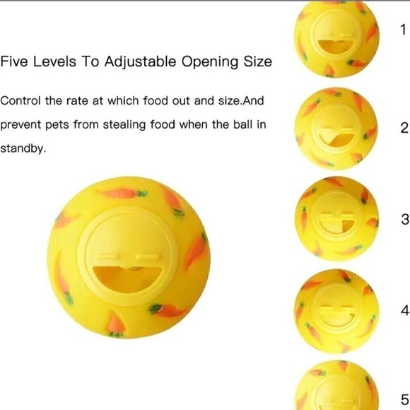 Small Animal Treat Ball Interactive Pet Toy Guinea Pigs, Rabbits, Hedgehogs - Picture 4 of 5